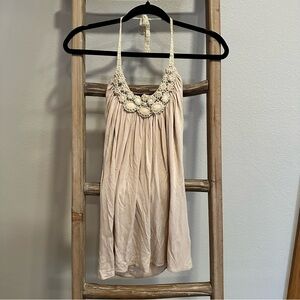 Elegant Cream Halter Top